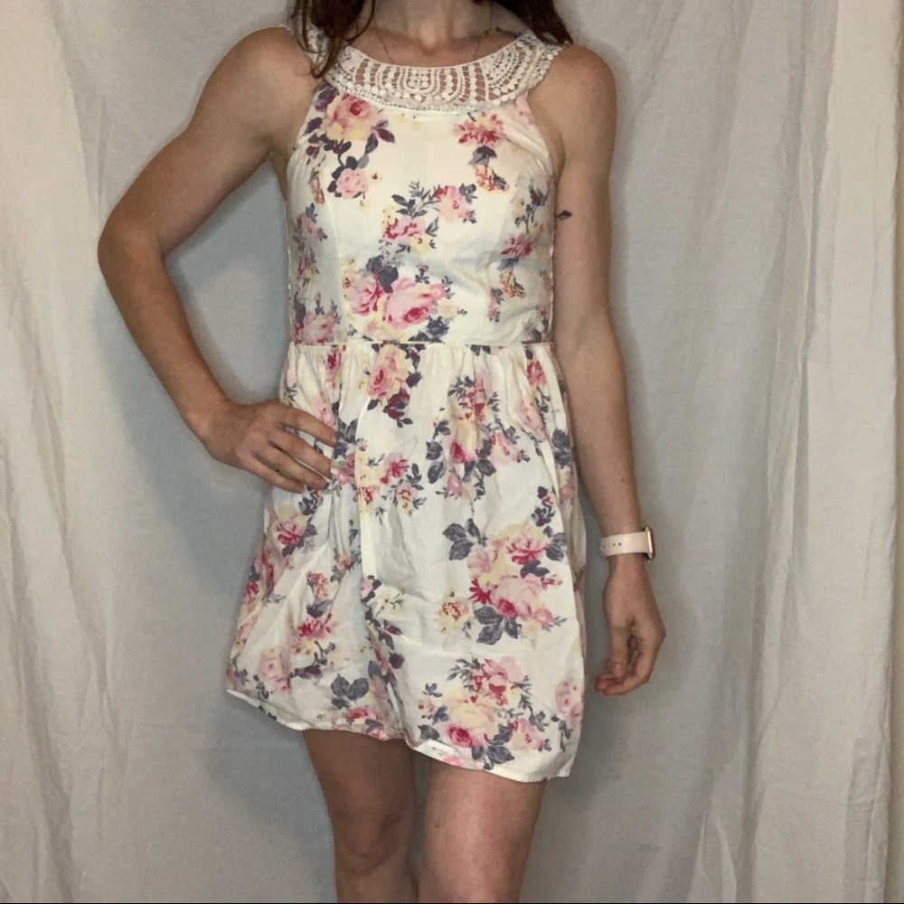 Floral dress with built in bra